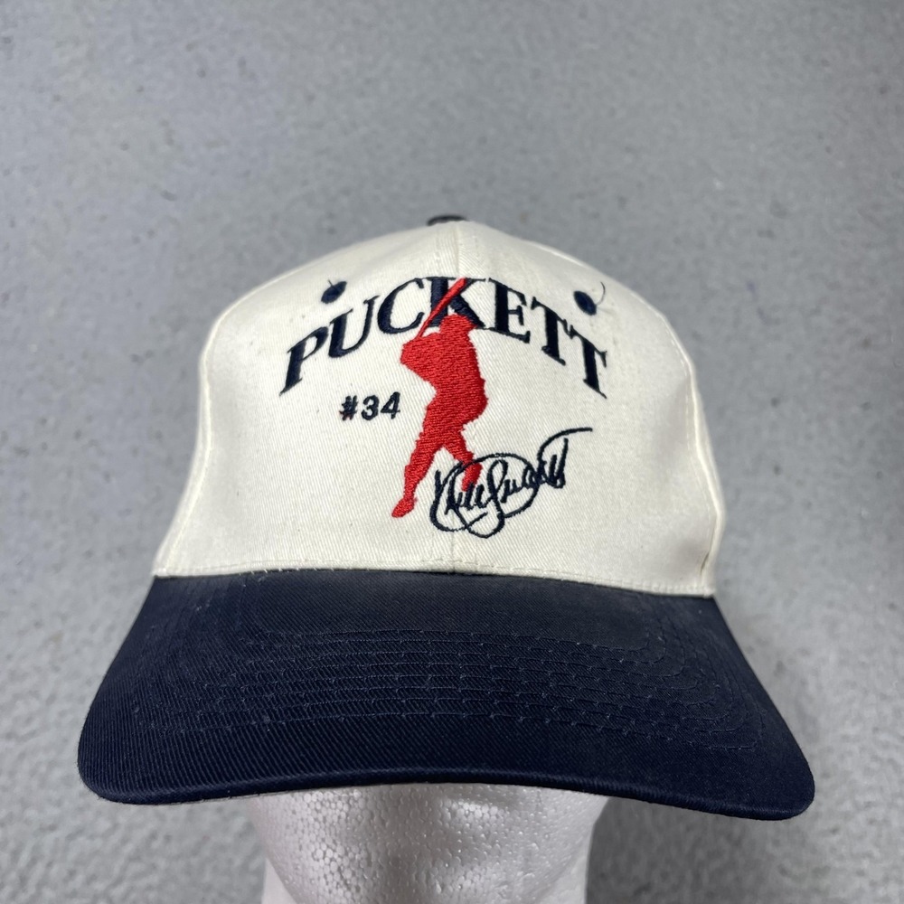 Minnesota Twins Hat Cap Snap Back Mens One Size White MLB Kirby Puckett Vintage